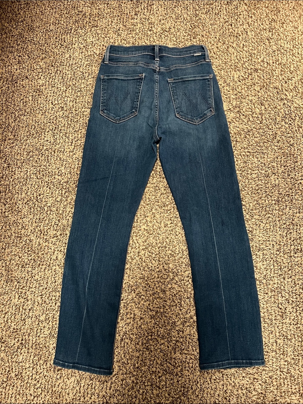 MOTHER High-Rise Button-Fly Pixie Rider Straight Jeans - Picture 5 of 7